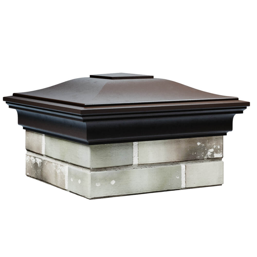 Колпак Zking Монблан Коричневый на столб 1.5х1.5 кирпича (385х385мм) в Аксае фото