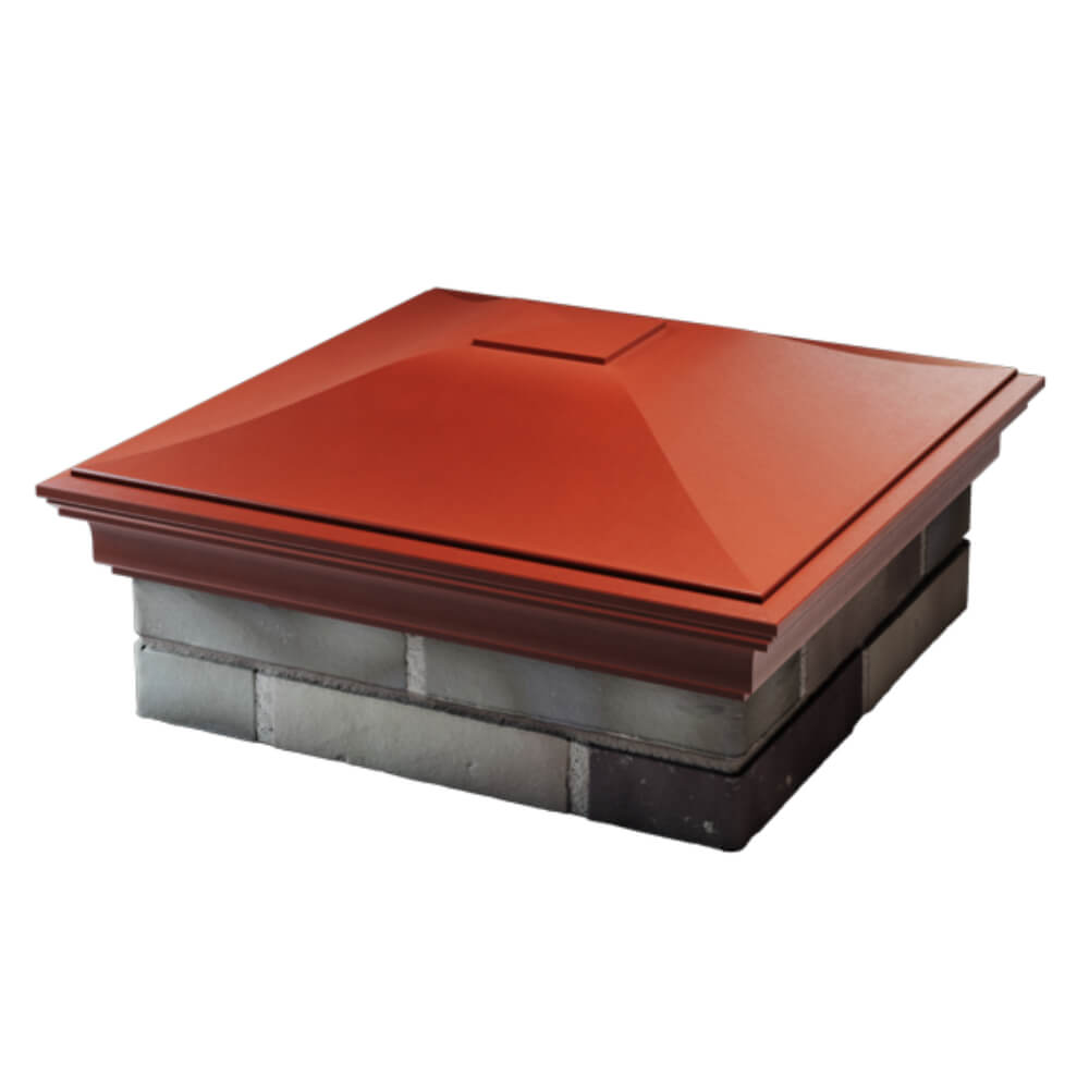 Колпак Zking Монблан Красный на столб 2х2 кирпича (515х515мм) в Аксае фото