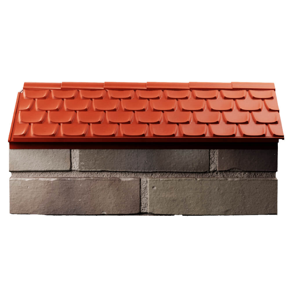 Парапет Zking Эльбрус Красный с посадкой на 1 кирпич (255мм) в Аксае фото