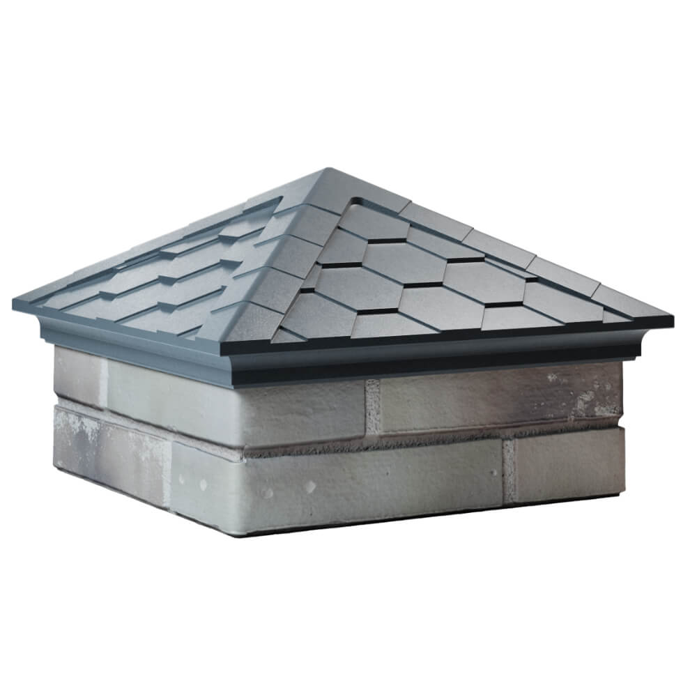 Колпак Zking Эверест Серый на столб 1.5х1.5 кирпича (390х390мм) в Аксае фото