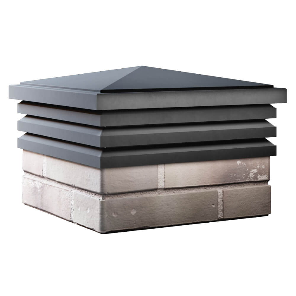 Колпак Zking Бона ХайТек Серый на столб 1.5х1.5 кирпича (385х385мм) в Аксае фото