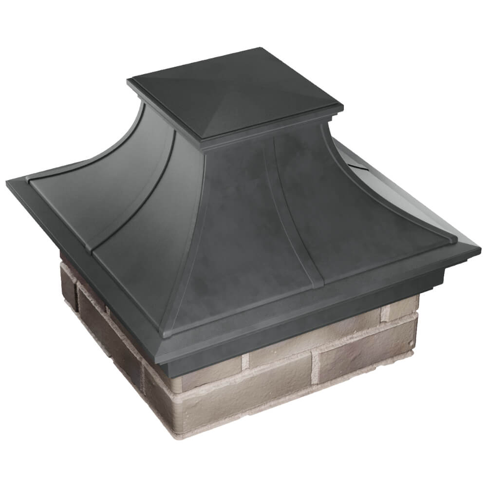 Колпак Zking Монблан Премиум Серый на столб 1.5х1.5 кирпича (385х385мм) в Аксае фото