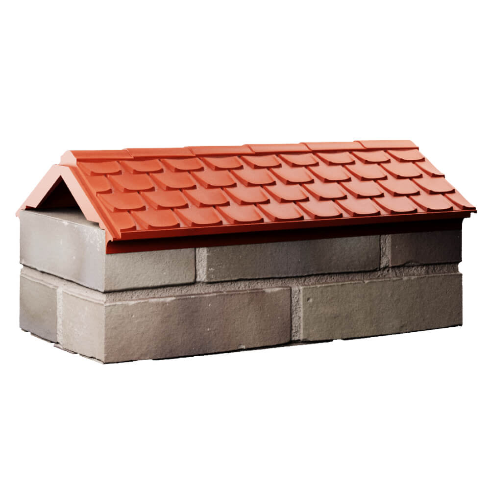 Парапет Zking Эльбрус Красный с посадкой на 1 кирпич (255мм) Аксай фото