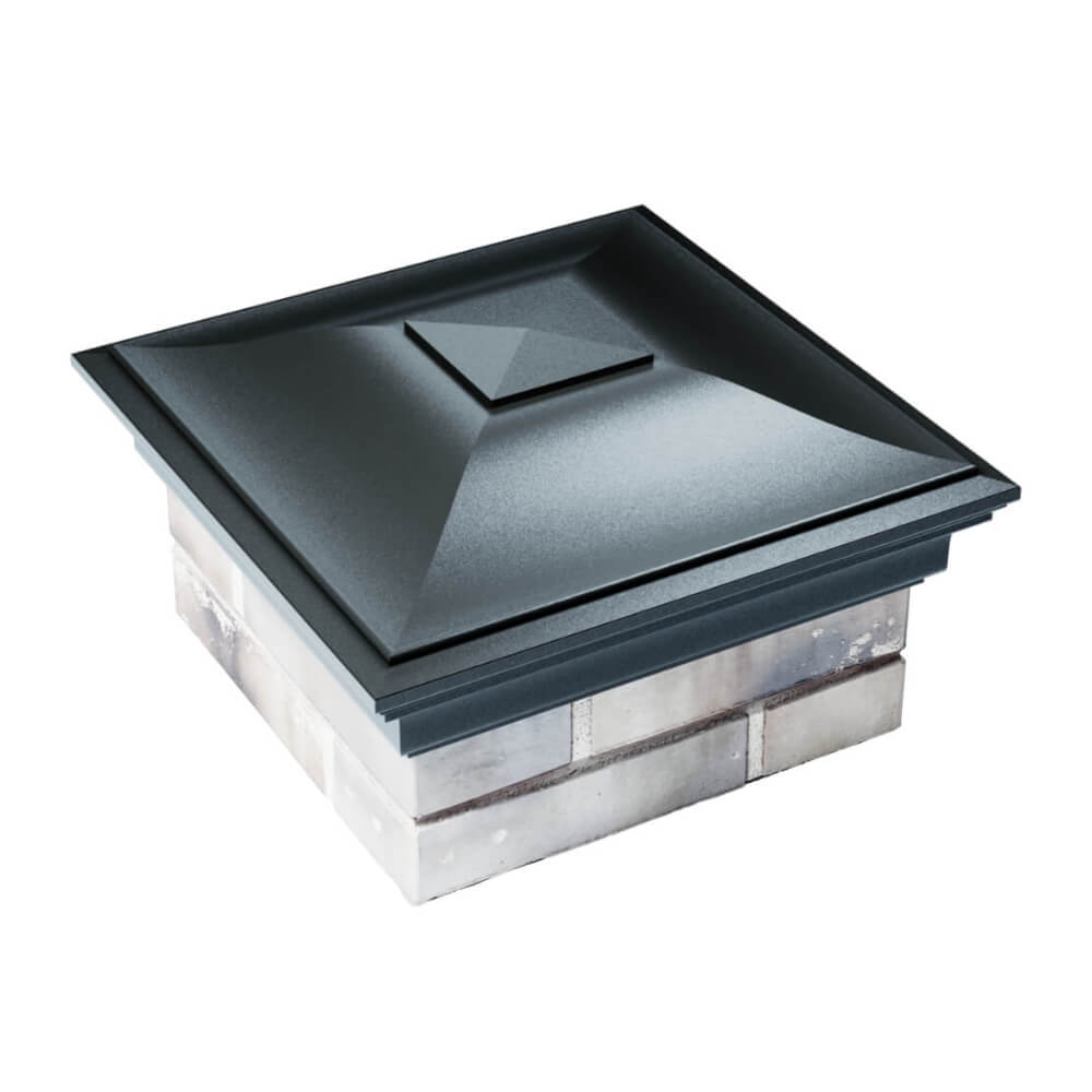 Колпак Zking Монблан Черный на столб 1.5х1.5 еврокирпича 0.7НФ (355х355мм) в Аксае фото