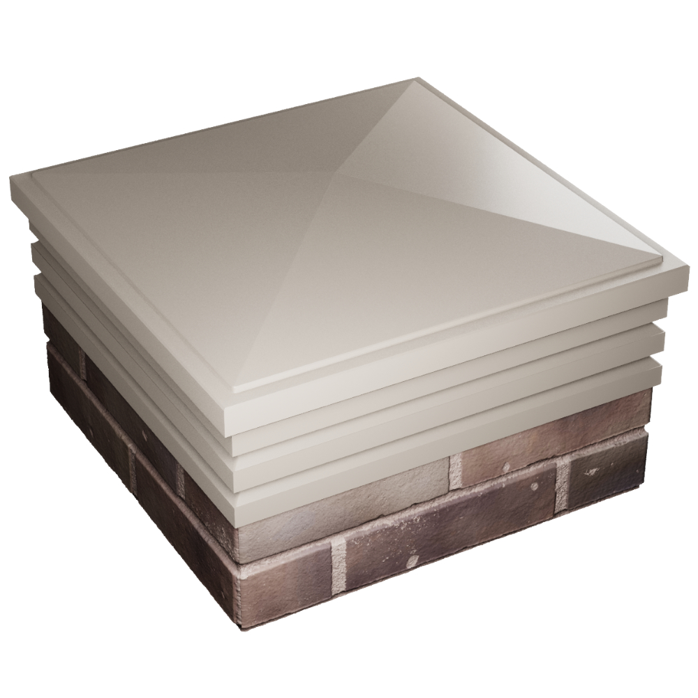 Колпак Zking Бона ХайТек Бежевый на столб 2х2 кирпича (513х513мм) в Аксае фото