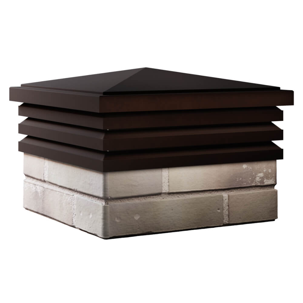 Колпак Zking Бона ХайТек Коричневый на столб 1.5х1.5 кирпича (385х385мм) в Аксае фото