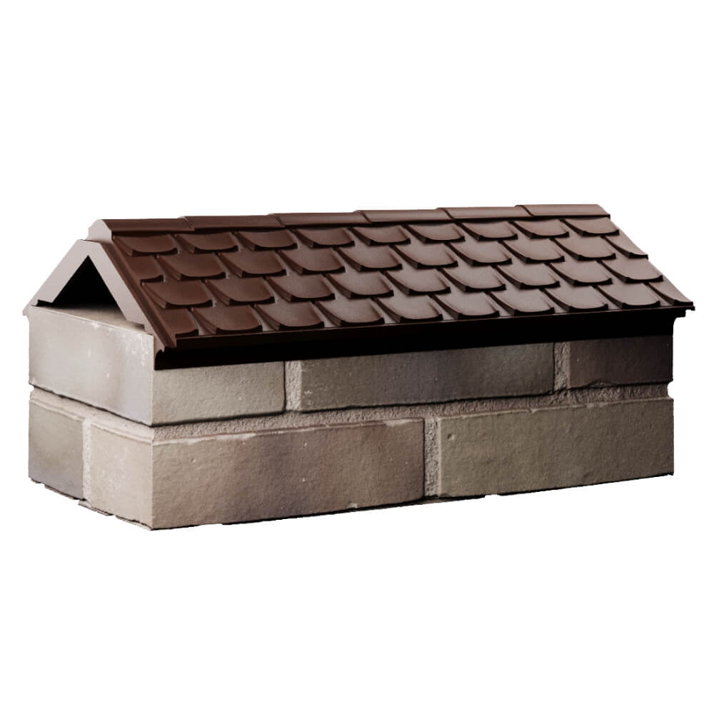 Парапет Zking Эльбрус Коричневый с посадкой на 1 кирпич (255мм) Аксай фото